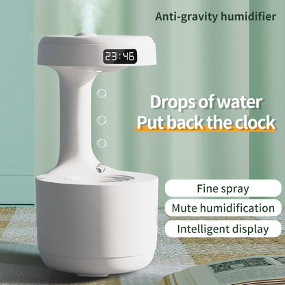 Water Drop Anti-Gravity Humidifier With Clock