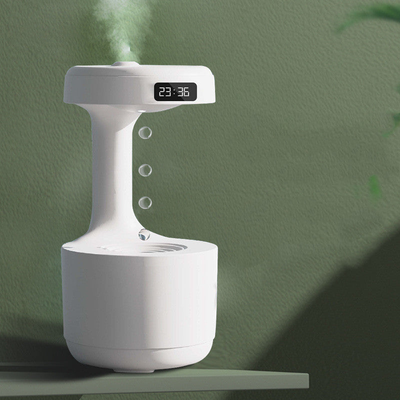 Water Drop Anti-Gravity Humidifier With Clock