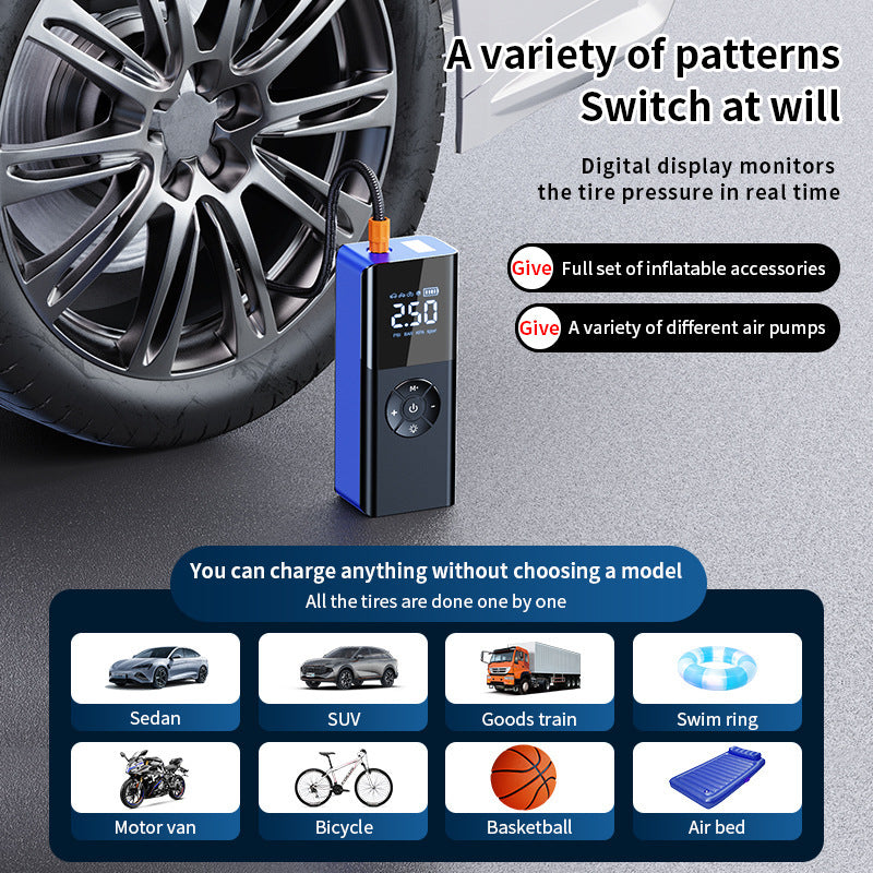 Wireless Car Digital Display Tire Air Pump