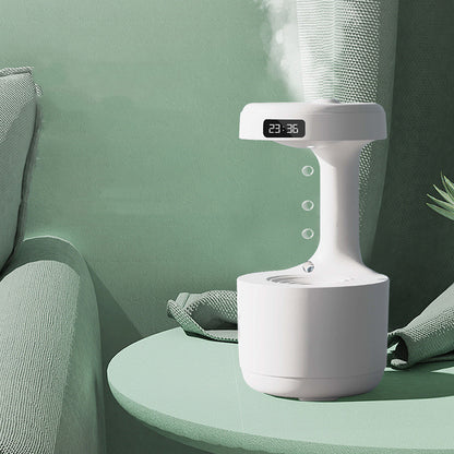 Water Drop Anti-Gravity Humidifier With Clock