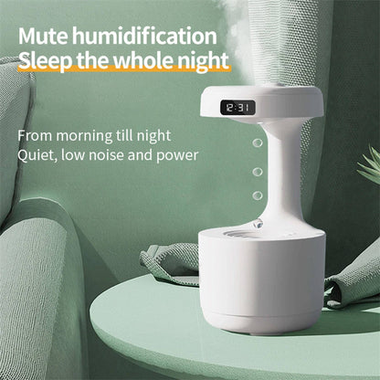 Water Drop Anti-Gravity Humidifier With Clock