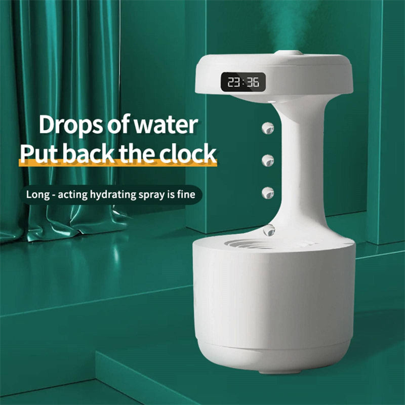 Water Drop Anti-Gravity Humidifier With Clock